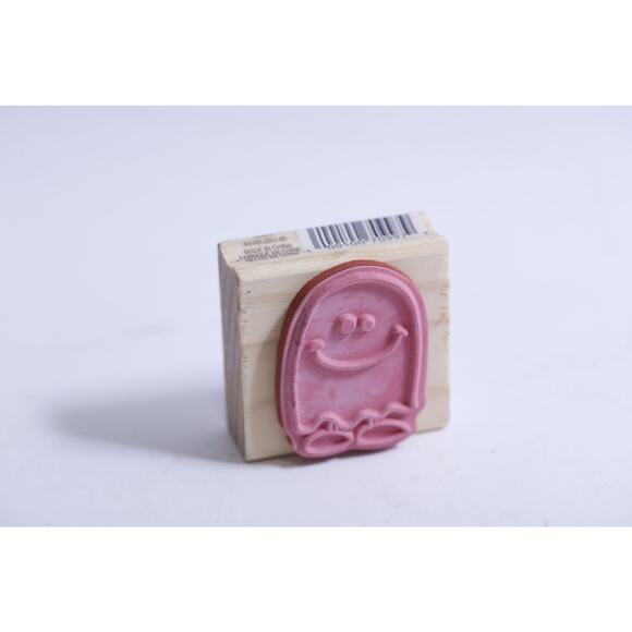 Little Ghost, Cute Smiling Monster, Halloween, Message Stamp, Holiday Greetings - Picture 2 of 3